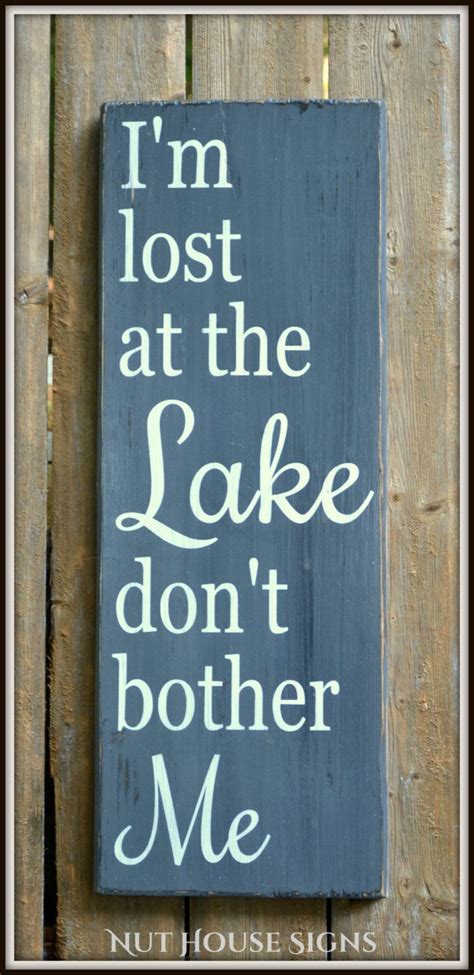 Lake Sign Lake House Decor Chalkboard Housewarming T Rustic Wood