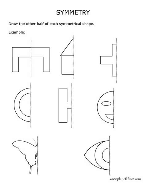 Symmetry Drawing Worksheet For Kindergarten