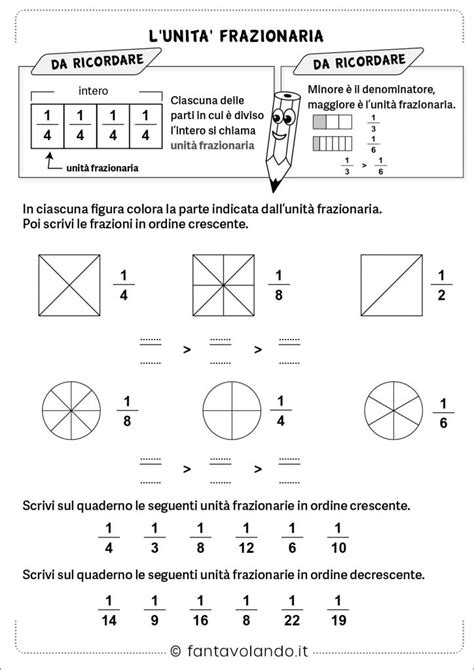 Schede Di Matematica Le Frazioni Fantavolando