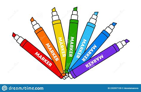Marker Pen For Children And School Stock Vector Illustration Of Light