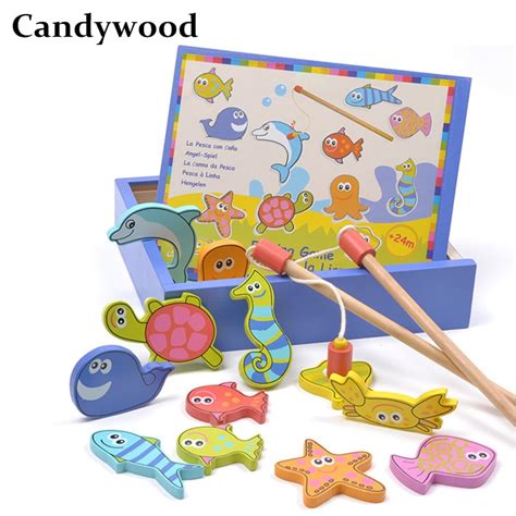Candywood Baby Wooden Toys For Children Early Educational Wood Magnetic