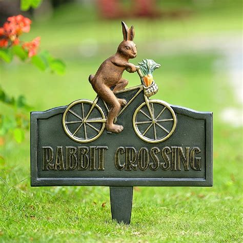 Rabbit Crossing Garden Sign 175h