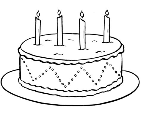 Colour Drawing Free Wallpaper: Birthday Cake Printable Coloring - Coloring Home