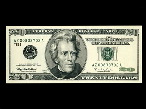 Tải Về 20 Dollar Bill With Black Background đen Chất Lượng Hd