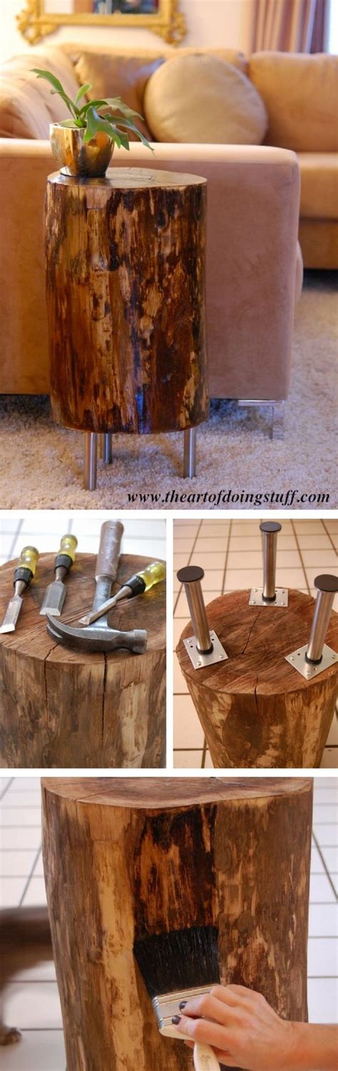 Check Out How To Make A Diy Tree Stump Side Table Istandarddesign
