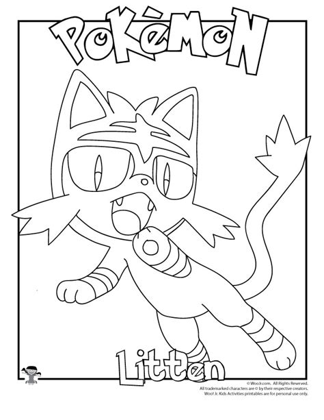 Pokemon Litten 5 Coloring Page Anime Coloring Pages