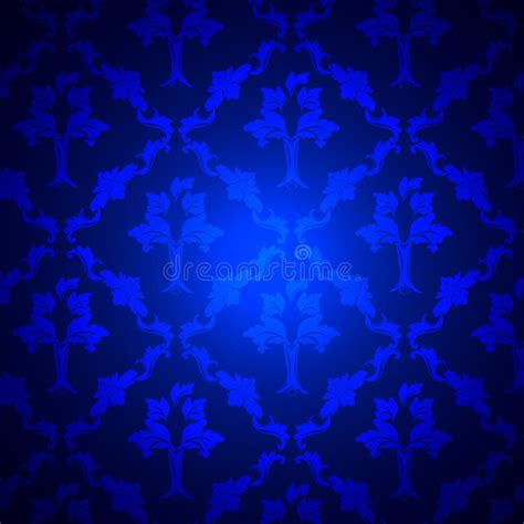 Royal Blue Damask Stock Illustration Image Of Background 11735859
