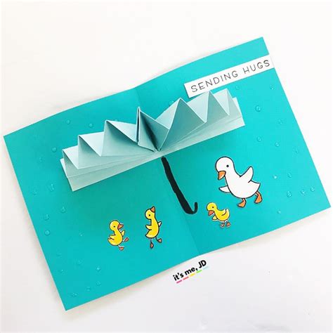 We debated creating some sort of egg pop up card, but the idea of a cute pop up bunny centered around tall grasses at an easter egg hunt won by a landslide among my kids. 5 Simple and Easy Pop Up Card Tutorials - It's Me, JD