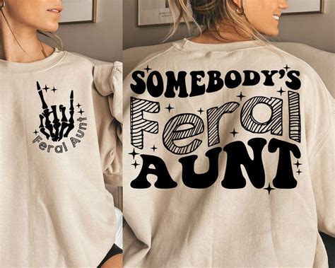 Feral Aunt Svg Png Aunt Svg Png Trendy Svg Funny Svg Etsy Canada