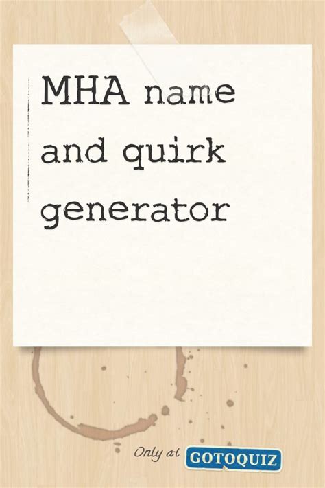 Mha Name And Quirk Generator In 2023 Hero Name Generator Anime Character Names Villain Names