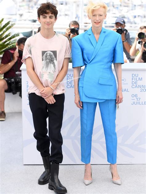 Timothee Chalamet Tilda Swinton At The French Dispatch Th