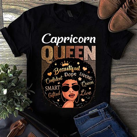 Capricorn Queen Birthday T Shirt Capricorn Queen Etsy