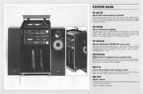 Technics System Z65k 1980s Hi Fi Range