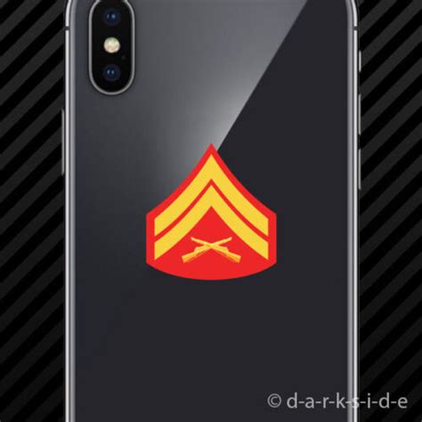 2x E 4 Corporal Insignia Cell Phone Sticker Mobile Usmc Marine Corps