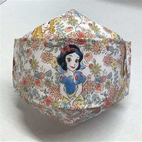 Disney Princess 3d Origami Face Mask Snow White Cinderella Etsy