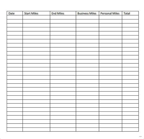 From these, you can already discern the importance of a printable log sheet at work. 26+ Printable Mileage Log Examples in PDF | Excel | MS ...