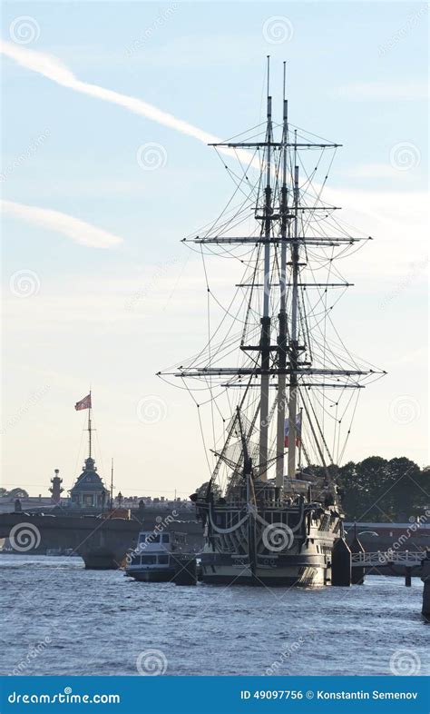 Old Frigate In Stpetersburg Stock Photo Image Of Naval Russian