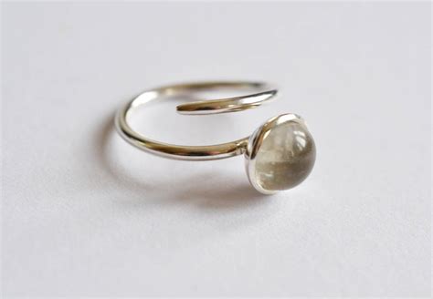 Silver Domed Ring With Glass Centre By Kate Holdsworth Designs