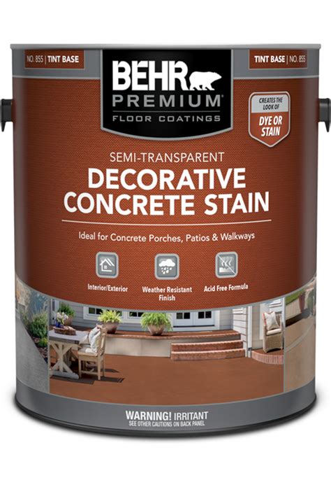 Semi Transparent Decorative Concrete Stain Behr Premium Behr