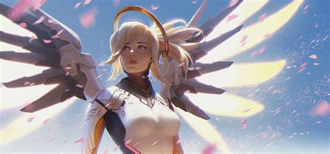 Overwatch Mercy Angela Ziegler 1080p 2k 4k 5k Hd Wallpapers Free Download Wallpaper Flare