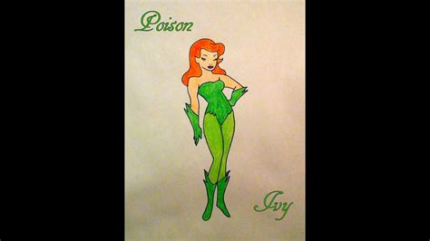 Batman Poison Ivy Speed Drawing Youtube