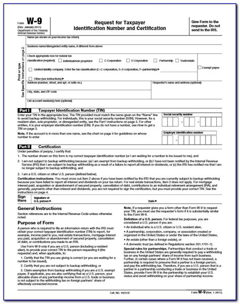 Free Form Fillable W 9 Form Printable Forms Free Online