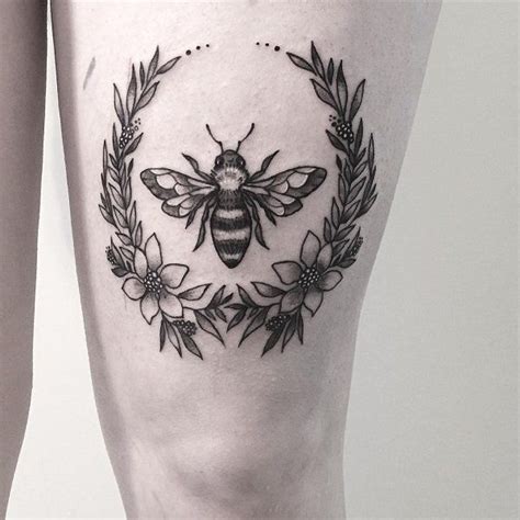 75 Cute Bee Tattoo Ideas Cuded Bee Tattoo Circular Tattoo Tattoos