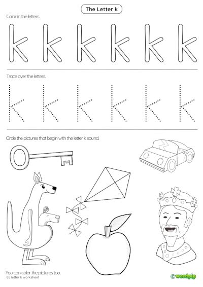 Letter K Worksheets Kindergarten Printable Kindergarten Worksheets