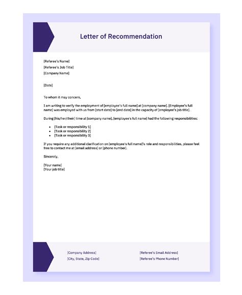 Free Letter Of Recommendation For Employee Templates Aihr