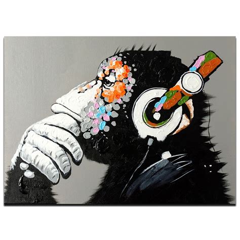 Monkey Music Poster Decorative Graffiti Art Silk Print 30x45cm 60x90cm