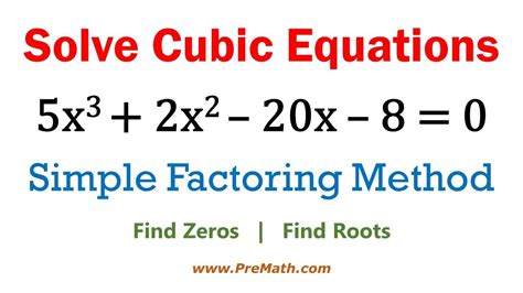 Check spelling or type a new query. Solve Cubic Equations - Simple Factoring Method - YouTube