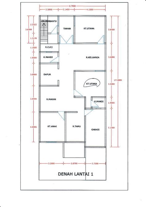 Apa itu denah rumah minimalis tipe 54? Denah Rumah 3 Kamar Di Desa Terbaru - Informasi Desain dan ...