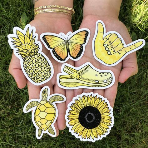 Yellow Aesthetic Sticker 23 Pack Large 3 X 3 Big Moods