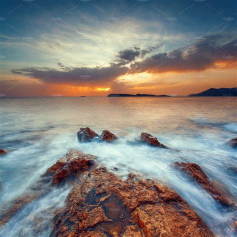Beautiful seascape at sunset | High-Quality Nature Stock Photos ...