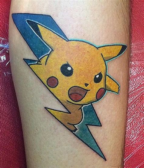 Pikachu Tattoo Pikachu Tattoo Pokemon Tattoo Cartoon Tattoos