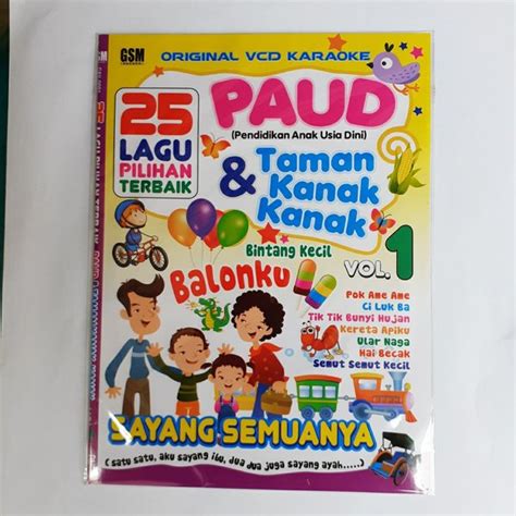 Jual Vcd Original 25 Lagu Paud Dan Taman Kanak Kanak Vol 1 Di Lapak