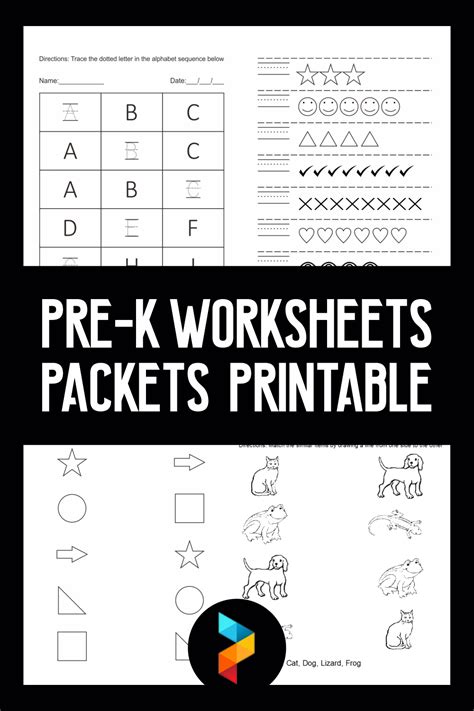 10 Best Pre K Worksheets Packets Printable
