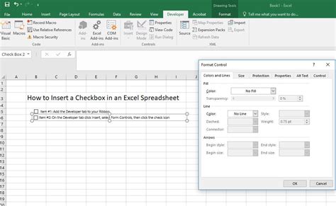 1# go to developer tab, then click insert command under controls group, select. Insert Checkbox In Excel 2016 Without Developer Tab - The ...