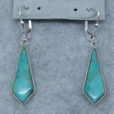 Arizona Blue Turquoise Earrings Sterling Silver Free Shipping