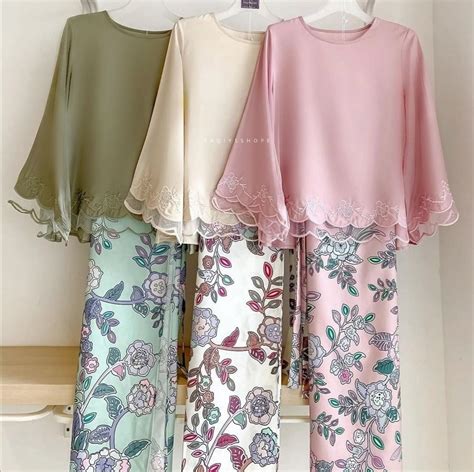 Baju Kurung Kedah Set Lace Embroidery Womens Fashion Dresses And Sets