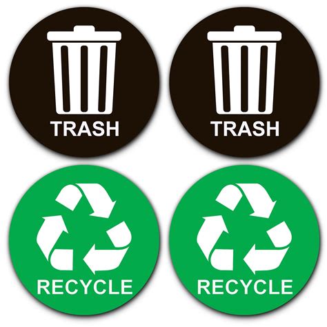 Recycling Sticker For Trash Can Perfect Bin Labels Ideal Signs For Use On Home Or Office Refuse