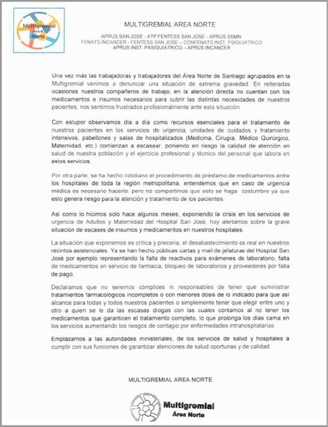 Carta De Amonestacion Por Faltar Un Dia Chile Compartir Carta