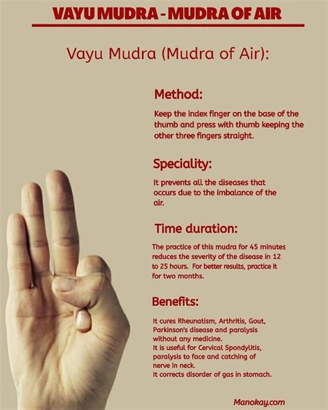Vayu As The Name Signifies Is Air So This Mudra Takes Care Of The Air Element In Your Body It