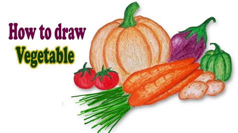 How To Draw Vegetablestep By Step Easy Draw Youtube