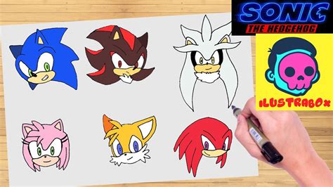 Como Dibujar A Los Personajes De Sonic How To Draw Sonic The Hedgehog