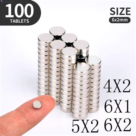 20 50 100pcslot 4x2 5x2 6x1 6x2mm Magnet Hot Small Round Magnet Strong