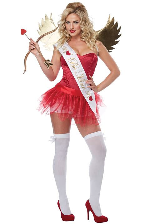 Valentines Day Sexy Cupid Costume Kit Mens Or Womens Wings Tutu Sash Os New