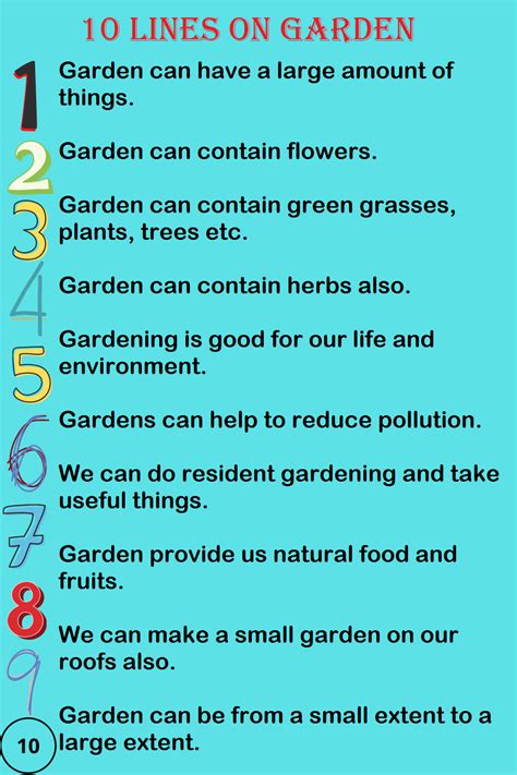 10 Lines on Garden in English for Kids - Your Hop
