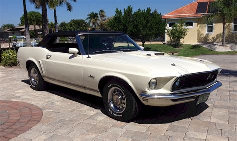 Wimbledon White 1969 Ford Mustang Convertible