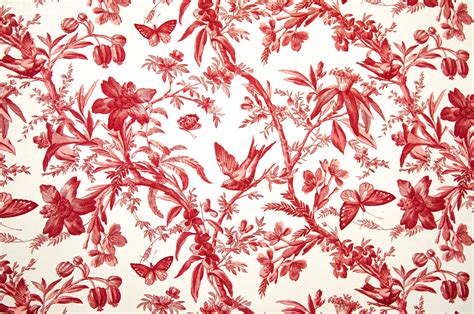 Toile Fabric Fabric Birds Fabric Flowers Toile Wallpaper Floral